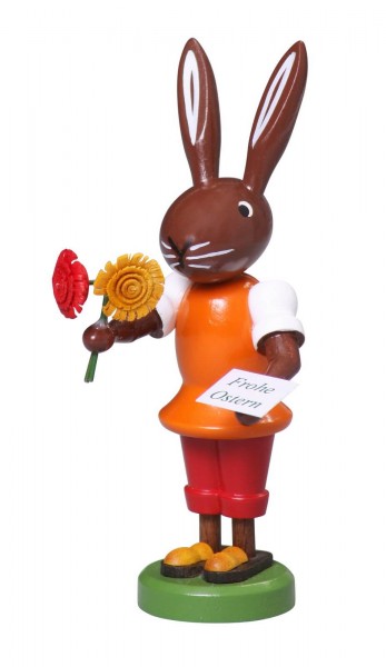 Easter bunny with flower, 9 cm by Thomas Preißler