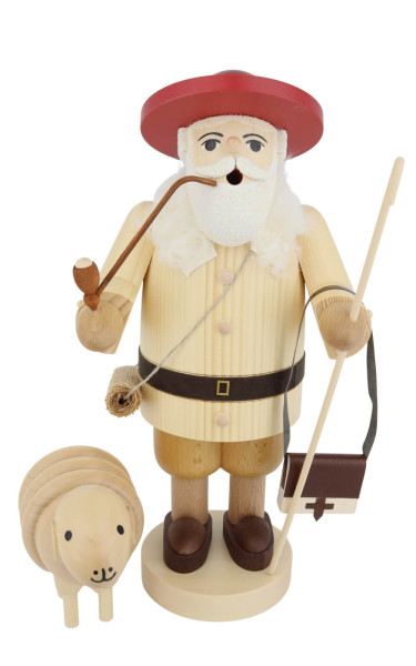 Smoking man shepherd with sheep, 34 cm / 13,4 inch by Richard Glässer_1