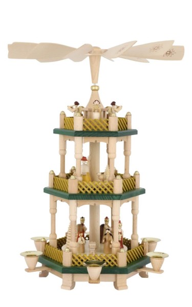 Christmas pyramid Nativity, natural, 40 cm by Richard Glässer_1