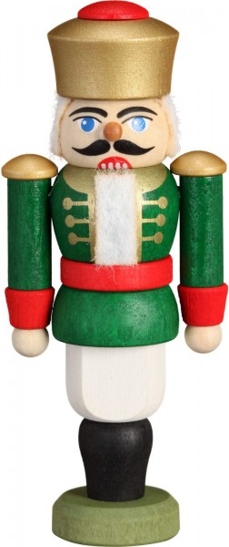 Christmas Nutcracker from Germany king, green, 9 cm by Seiffener Volkskunst eG Seiffen / Ore Mountains