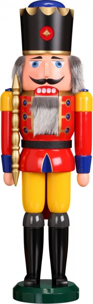 German Christmas Nutcracker King, red, 60 cm, Seiffener Volkskunst eG Seiffen/ Erzgebirge