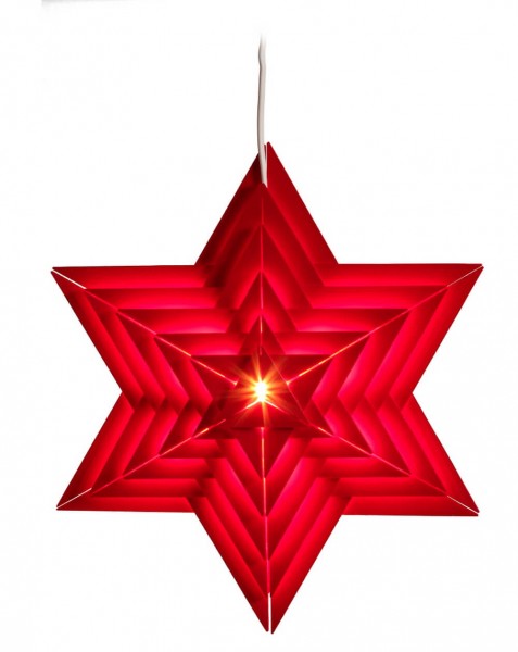 Eckert, Beleuchteter Weihnachtsstern, rot 