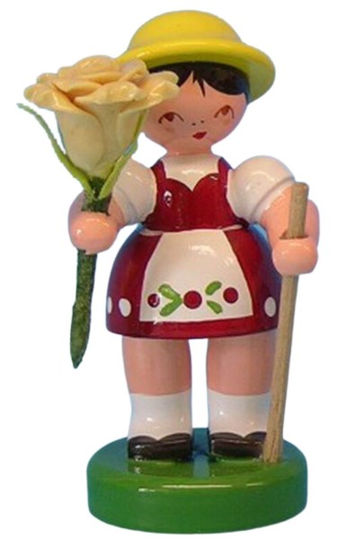 Miniature flower girl, red/yellow by Figurenland Uhlig GmbH