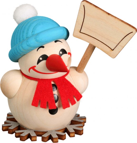 Smoking man Cool-Man with snow shovel by Seiffener Volkskunst eG