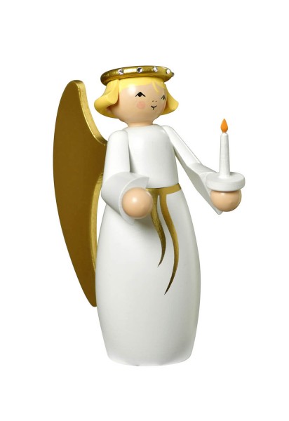 Christmas angel with candle, 10 cm by KWO