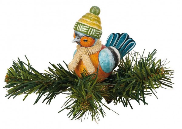 Christmas Tree Decoration & Ornament chaffinch, 6 cm, Hubrig Volkskunst GmbH Zschorlau/ Erzgebirge