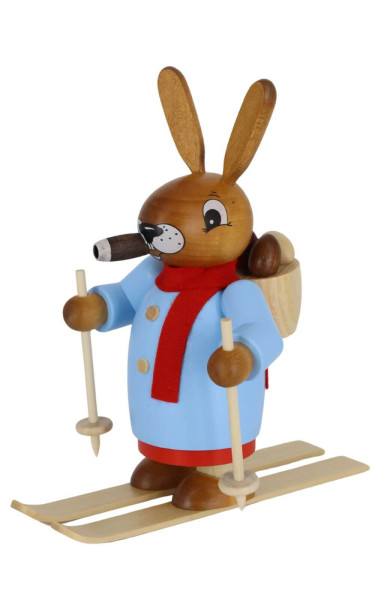 Räuchermännchen Osterhase auf Ski, 18 cm von Müller Kleinkunst_3