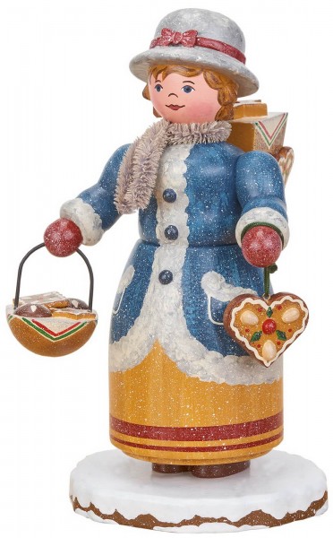 Smoking man winter child gingerbread trader by Hubrig Volkskunst