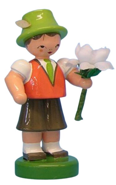 Miniature flower child - boy, orange/green by Figurenland Uhlig GmbH