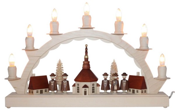 Candle arch small village of Seiffen with carillon by SEIFFEN.COM