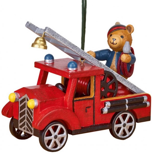Christbaumschmuck von Hubrig Volkskunst Feuerwehr mit Teddy 