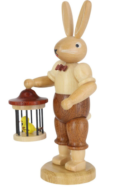 Osterhase mit Vogelkäfig, 11 cm, natur von Müller Kleinkunst_3