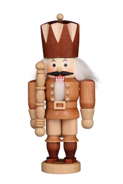 German Christmas Nutcracker king, nature, 17,5 cm, Christian Ulbricht GmbH & Co KG Seiffen/ Erzgebirge