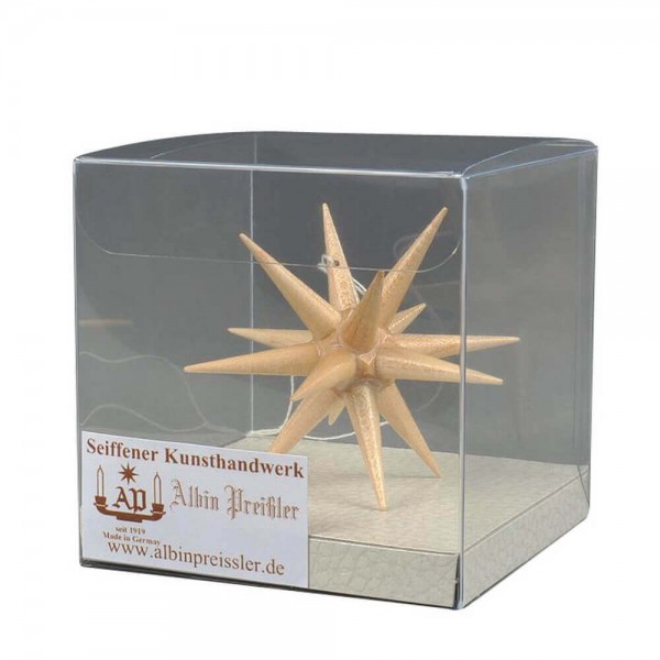 Christmas tree decorations made of wood, Christmas star natural, 7 cm by Albin Preißler
