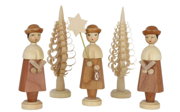 Crank singer, 5 pieces, natural by Knuth Neuber